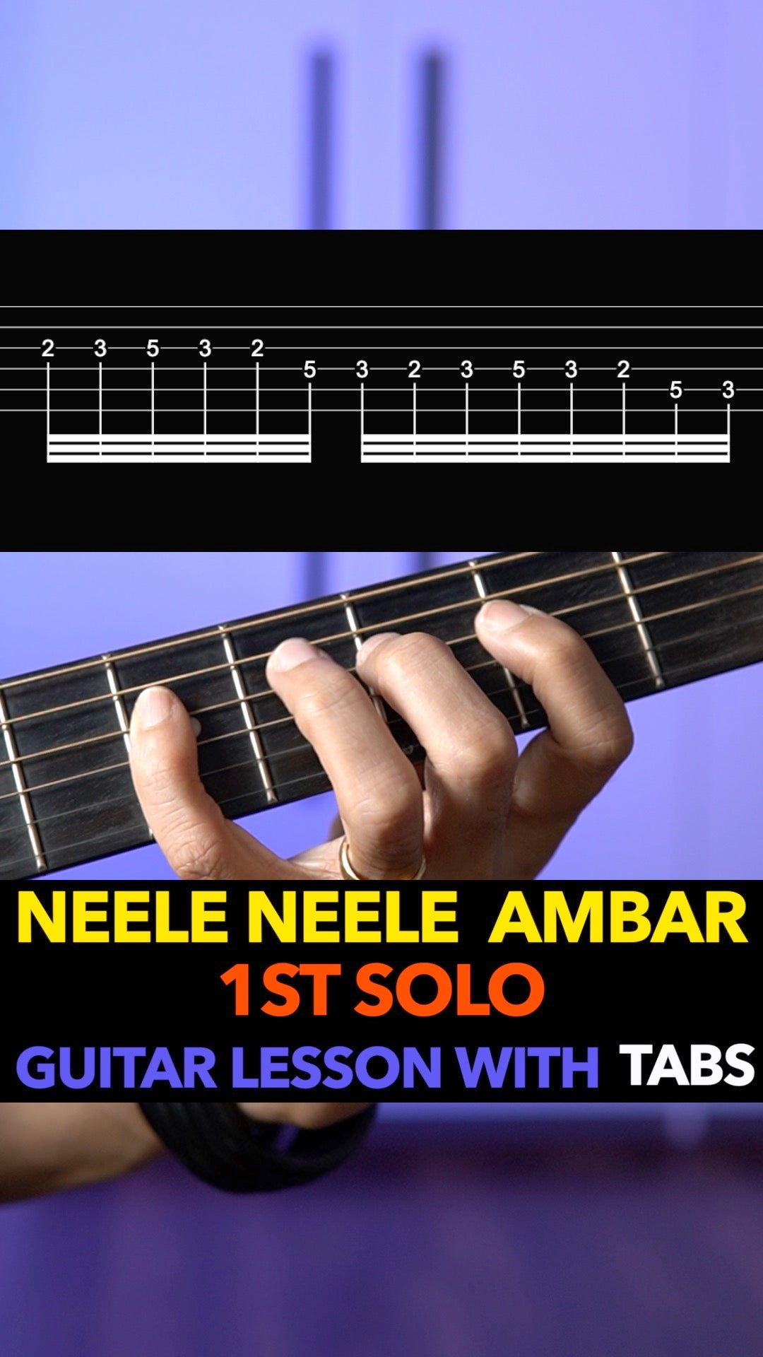 Neele Neele Ambar Par - Guitar Solo TABS